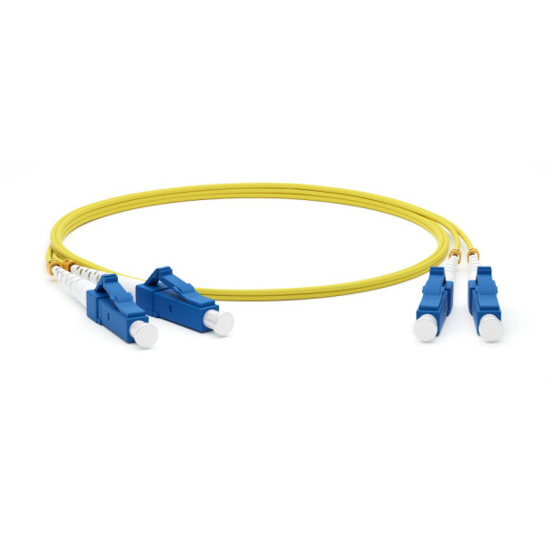Hyperline FC-D2-9-LC/UR-LC/UR-H-1M-LSZH-YL (FC-9-LC-LC-UPC-1M) Патч-корд волоконно-оптический (шнур) SM 9/125 (OS2), LC/UPC-LC/UPC, duplex, LSZH, 1 мОдномодовые и многомодовые оптические патч-корды, LC/PC-LC/PC, дуплекс