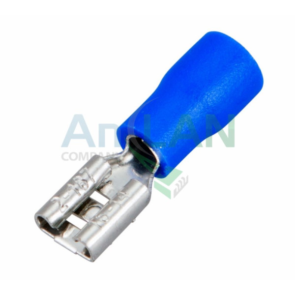 REXANT 08-0432 КЛЕММА ПЛОСКАЯ изолированная (КПИ гнездо - 5.6мм) 1.5-2.5кв.мм (VF2-187(8))