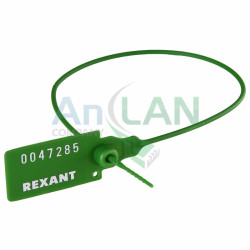 REXANT 07-6133 Пломба пластиковая, номерная, 320мм, зеленая