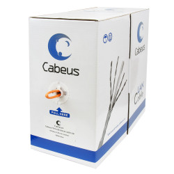 Cabeus FTP-4P-Cat.5e-SOLID-LSZH Кабель витая пара экранированная FTP (F/UTP), категория 5e, 4 пары 0,51мм (24 AWG), одножильный, экран - фольга, LSZH (305 м)