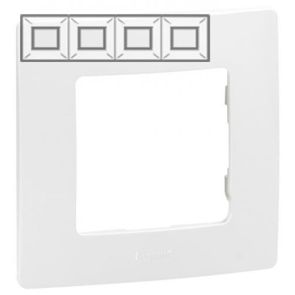 LEGRAND 672504 Рамка 4 поста, белая, ETIKA