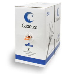 Cabeus UTP-4P-Cat.5e-SOLID-LSZH Кабель витая пара UTP (U/UTP), категория 5e, 4 пары 0,51мм (24 AWG), одножильный, LSZH (Low Smoke Zero Halogen) (305 м)