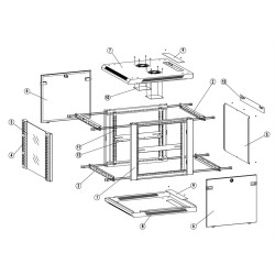 Hyperline TWFS-1566-GP-RAL9004 Шкаф настенный 19-дюймовый (19), 15U, 775x600х600мм, стеклянная дверь с перфорацией по бокам, ручка с замком, цвет черный (RAL 9004) (разобранный)