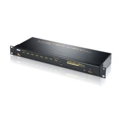 ATEN CS1208A-AT-G Переключатель, электрон., KVM, 1 user PS2+VGA => 8 cpu PS2/USB+VGA, со шнурами PS2 2х1.8м., 1920x1440, 1U 19, исп.спец.шнуры, OSD, каскад 256