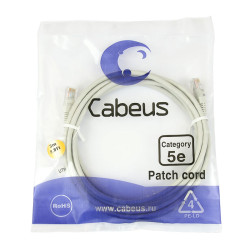 Cabeus PC-UTP-RJ45-Cat.5e-3m Патч-корд UTP, категория 5e, 3 м, неэкранированный, серый