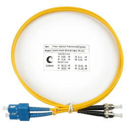 Cabeus FOP(d)-9-SC-ST-1m Шнур оптический duplex SC-ST 9/125 sm 1м LSZH