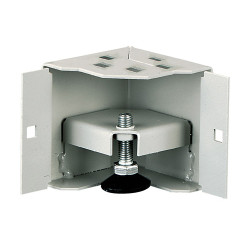 ZPAS WZ-2401-02-00-011 Уголок для цоколя, высотой 100 mm, шириной 100мм, глубиной 100мм, c ножками, цвет серый (RAL 7035) (2401-2-2)