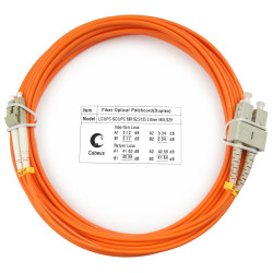 Cabeus FOP-62-LC-SC-7m Шнур оптический duplex LC-SC 62,5/125 mm 7м LSZHОдномодовые и многомодовые оптические патч-корды, LC/PC-SC/PC, дуплекс