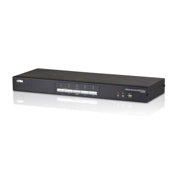 Купить ATEN CS1644A-AT-G Переключатель, электрон., KVM+Audio+USB 2.0, 1 user USB+2xDVI => 4 cpu USB+8xDVI, со шнурами USB/DVI Dual Link 4х1.8м.+DVI Dual Link 4х1.8м., 2560x1600, настол., исп.спец.шнуры, без OSD, некаскад ATEN CS1644A-AT-G Переключатель, электрон., KVM+Audio+USB 2.0, 1 user USB+2xDVI => 4 cpu USB+8xDVI, со шнурами USB/DVI Dual Link 4х1.8м.+DVI Dual Link 4х1.8м., 2560x1600, настол., исп.спец.шнуры, без OSD, некаскад