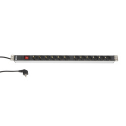 Hyperline SHT-12SH-S-2.5EU Блок розеток, 12 розеток, 16 A, выключатель, шнур 2.5м (700 x 44.4 x 44.4 мм)
Блоки розеток Hyperline