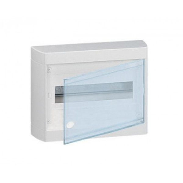LEGRAND 601246 Nedbox Шкаф настенный 1ряд, 12 модулей, с прозрачной дверцей, с клеммным блоком N+PE, IP 40, белый
