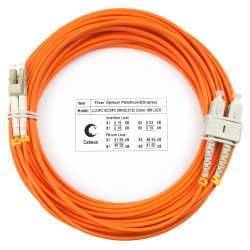 Cabeus FOP-62-LC-SC-10m Шнур оптический duplex LC-SC 62,5/125 mm 10м LSZHОдномодовые и многомодовые оптические патч-корды, LC/PC-SC/PC, дуплекс