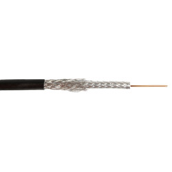 Belden 1523AN Кабель коаксиальный RG-11, 75 Ом, 14 AWG (1,63 мм, омедненная сталь, одножильный), двухслойный экран (100% + 60%), (-40°С - + 80°С), общий диаметр 10.2мм, PVC, черный
