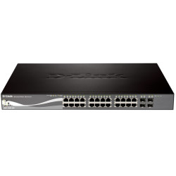 D-Link DGS-1500-28P/A1A Настраиваемый коммутатор Web Smart с 24 портами 10/100/1000Base-T с поддержкой PoE и 4 портами 1000Base-X SFP