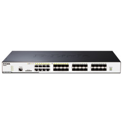 D-Link DGS-3120-24SC/B1ARI Управляемый коммутатор 3 уровня с 16 портами 100/1000Base-X SFP, 8 комбо-портами 100/1000Base-T/SFP, 2 портами 10GBase-CX4