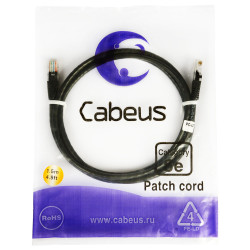 Cabeus PC-UTP-RJ45-Cat.5e-1.5m-BK Патч-корд UTP, категория 5e, 1.5 м, неэкранированный, черный