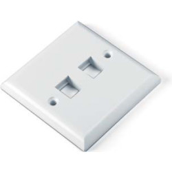 Hyperline FP-E-2-WH Лицевая панель 86х86мм для 2-х вставок типа Keystone Jack, европейский стандарт
Лицевые панели, европейский стандарт