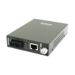 D-Link DMC-300SC Медиаконвертер с 1 портом 10/100Base-TX и 1 портом 100Base-FX с разъемом SC для многомодового оптического кабеля (до 2 км)