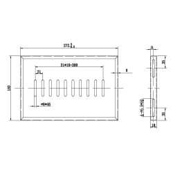 Hyperline SSHS-180-RAL9004 Полка для 10 шкафа TDC 272 x 180 мм, уст. размер 254 мм, цвет черный (RAL 9004)