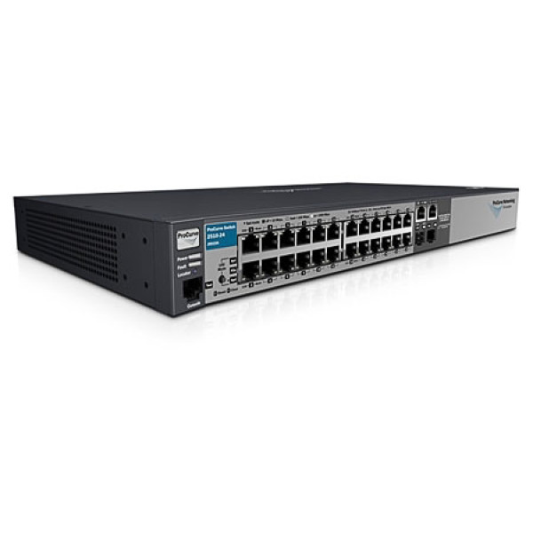 HP J9019B#ABB 2510-24 Коммутатор (24 ports 10/100 + 2 10/100/1000 or 2mini-Gbics, безвентиляторный, стекируемый 19) (замена JE025A, JF427A)