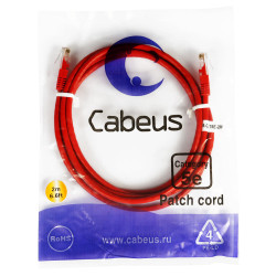 Cabeus PC-UTP-RJ45-Cat.5e-2m-RD Патч-корд UTP, категория 5e, 2 м, неэкранированный, красный