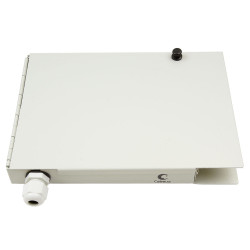 Cabeus JJT-8-ST Бокс оптический настенный на 8 ST со сплайс пластиной и КДЗС (без пигтейлов и проходных адаптеров)