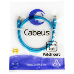 Cabeus PC-UTP-RJ45-Cat.5e-1m-BL Патч-корд UTP, категория 5е, 1 м, неэкранированный, синий