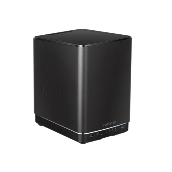 D-Link DNS-340L Облачный сетевой накопитель с 4 отсеками для жестких дисков, 2 портами 10/100/1000Base-T, 2 портами USB 2.0 и 1 портом USB 3.0