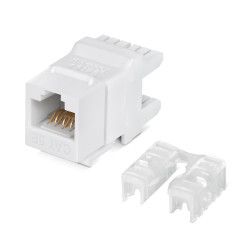 Cabeus KJ-RJ45-Cat.5E-180 Degree Вставка Keystone Jack RJ-45(8P8C), 180 градусов, категория 5e, Dual IDC (110&Krone type), белая