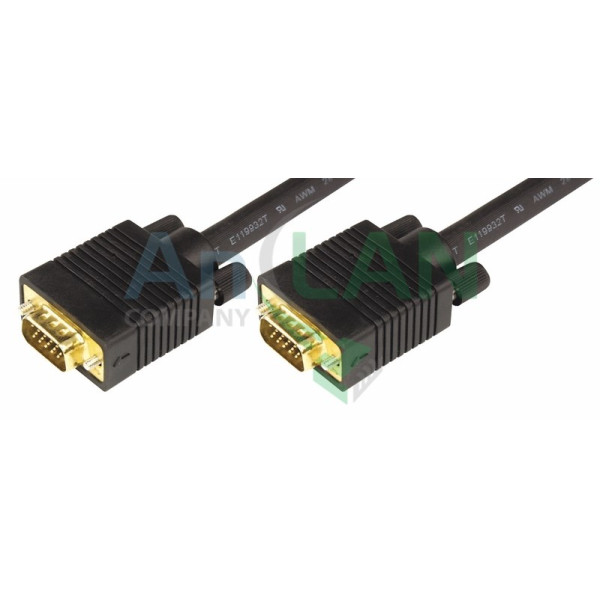 REXANT 17-5508 Шнур VGA plug - VGA plug 10М gold с ферритами