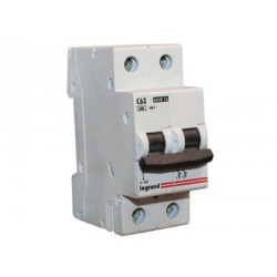 LEGRAND 407283 Автоматический выключатель, серия DX3-E, С63A, 6kA, 2-полюсный