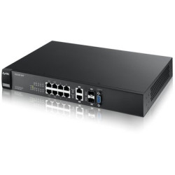ZyXEL GS2200-8HP 8-портовый управляемый High Power PoE-коммутатор Gigabit Ethernet с 2 SFP-слотами совмещенными с разъемами RJ-45