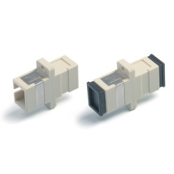 Hyperline SC-SC-MM Проходной адаптер SC-SC, MM (для многомодового кабеля), simplex, (бежевый)