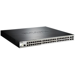D-Link DGS-1210-52MP/ME Управляемый коммутатор 2 уровня с 48 портами 10/100/1000Base-T с поддержкой PoE и 4 портами 1000Base-X SFP