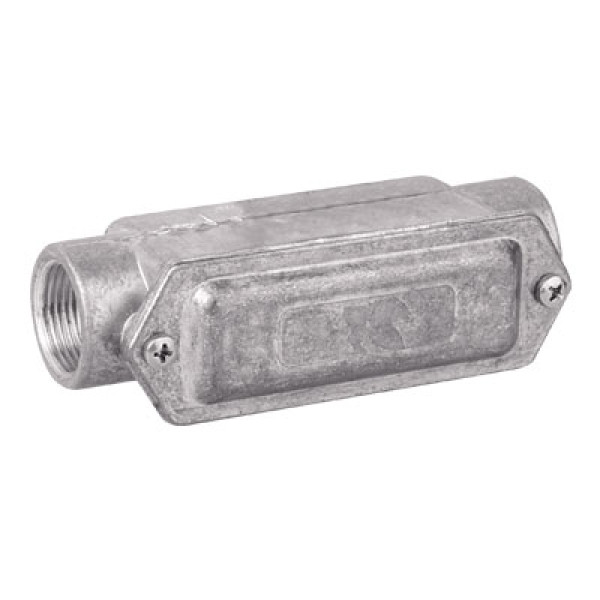 DKC / ДКС 6030-50 Коробка протяжная алюминиевая, 2 ввода 180 градусов, М50х1,5 ,IP55, 171х62х71мм