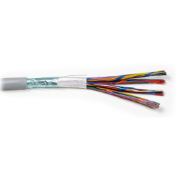 Hyperline FUTP50-C3-S24-IN-PVC-GY (FTP50-C3-SOLID-INDOOR) Кабель витая пара, экранированная F/UTP, категория 3, 50 пар (24 AWG), одножильный (solid), экран-фольга, PVC, -20°C - +50°C, серыйКабель экранированная витая пара (FTP), 10/25/50/100 пар, о..