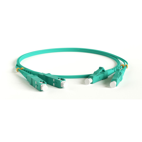 Hyperline FC-D2-503-FC/PR-SC/PR-H-1M-LSZH-AQ Патч-корд волоконно-оптический (шнур) MM 50/125(OM3), FC-SC, duplex, LSZH, 1 мОдномодовые и многомодовые оптические патч-корды, SC/PC-FC/PC, дуплекс