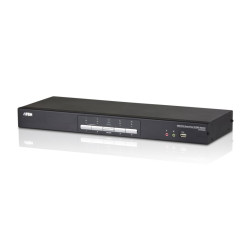 ATEN CS1644A-AT-G Переключатель, электрон., KVM+Audio+USB 2.0, 1 user USB+2xDVI => 4 cpu USB+8xDVI, со шнурами USB/DVI Dual Link 4х1.8м.+DVI Dual Link 4х1.8м., 2560x1600, настол., исп.спец.шнуры, без OSD, некаскад