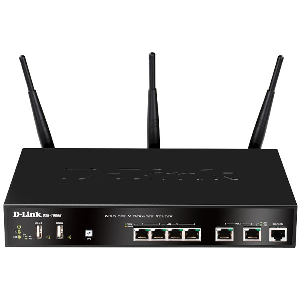 D-Link DSR-1000N/RU Беспроводной двухдиапазонный гигабитный сервисный маршрутизатор с резервированием WAN портов