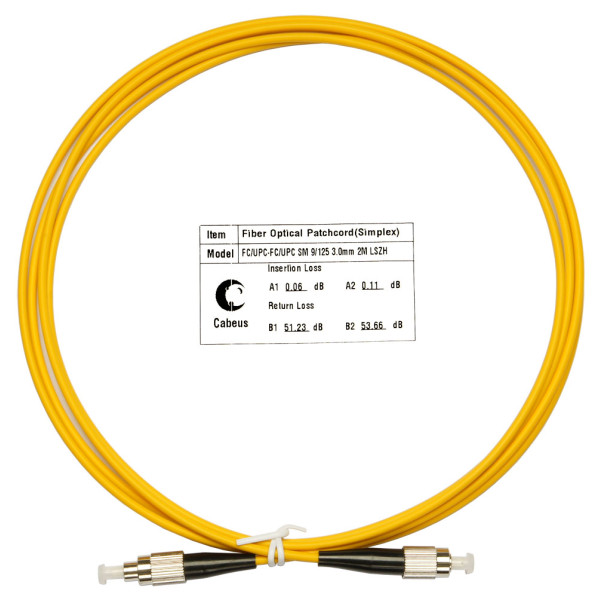 Cabeus FOP(s)-9-FC-FC-2m Шнур оптический simplex FC-FC 9/125 sm 2м LSZH