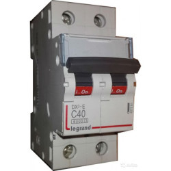 LEGRAND 407281 Автоматический выключатель, серия DX3-E, С40A, 6kA, 2-полюсный