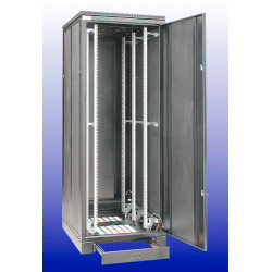 ZPAS WZ-SZBSE-003-4522-23-7111-1-161 Шкаф серверный, серия SZB SE, 45U 2236(2096)x800x1000мм (ВхШхГ), со стекл. передней дверью, крыша под фальш-панель, 3 пары 19