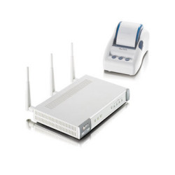 ZyXEL N4100 Хот-спот Wi-Fi 802.11n/b/g с поддержкой биллинга, в комплекте с трехкнопочным принтером для генерации и печати учетных записей пользователей