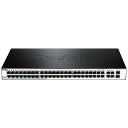 D-Link DES-1210-52/B1A/E/C1A Настраиваемый коммутатор WebSmart с 48 портами 10/100Base-TX, 2 портами 10/100/1000Base-T, 2 комбо-портами 100/1000Base-T/SFP