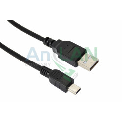 REXANT 18-1134-2 Шнур mini USB (male) - USB-A (male) 1.8M черный
