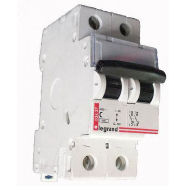LEGRAND 409199 Автоматический выключатель, серия DX3, С6A, 30kA, 2-полюсный