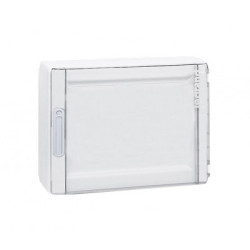 LEGRAND 401646 XL3 Шкаф накладной распределительный 1ряд, 18 модулей, с белой дверцей, с клеммным блоком N+PE, IP 40, белый