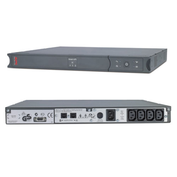 APC SC450RMI1U Smart-UPS SC 450VA Источник бесперебойного питания на 450VA, 19 1U Rackmount/Tower (направляющие для монтажа в стойку в комплекте)
