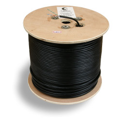 Cabeus UTP-4P-Cat.5e-SOLID-OUT Кабель витая пара UTP (U/UTP), категория 5e, 4 пары 0,5мм (24 AWG), одножильный, для внешней прокладки (+60 C - -40) (305 м)