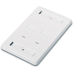 Hyperline FP-US-2-WH Лицевая панель 70x115 мм для 2-х вставок типа Keystone Jack, американский стандарт, со шторками
Лицевые панели, американский стандарт